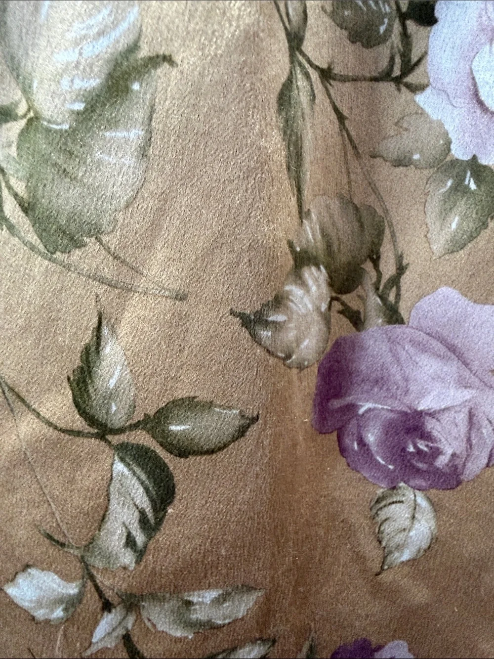 Lauren Ralph Lauren Floral Silk Scarf in Cream and Lavender